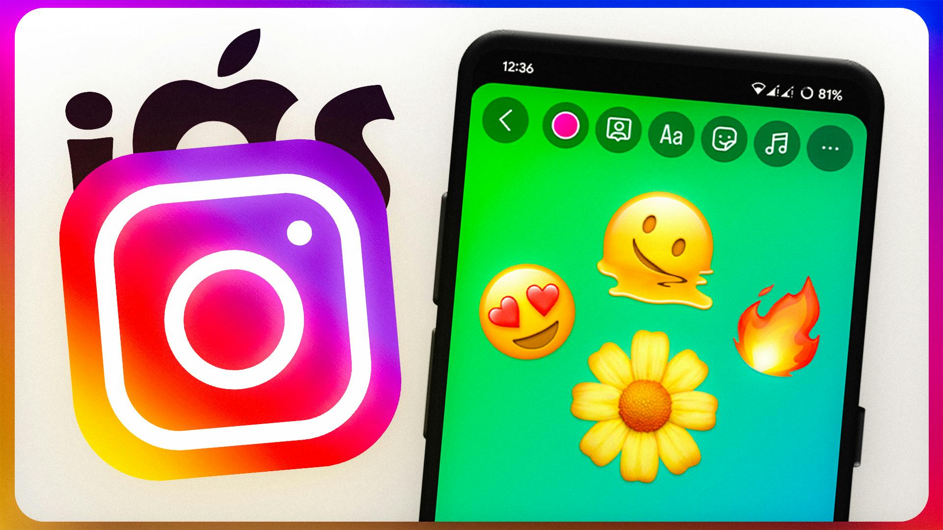 How to use iOS Emoji in Instagram Story ?