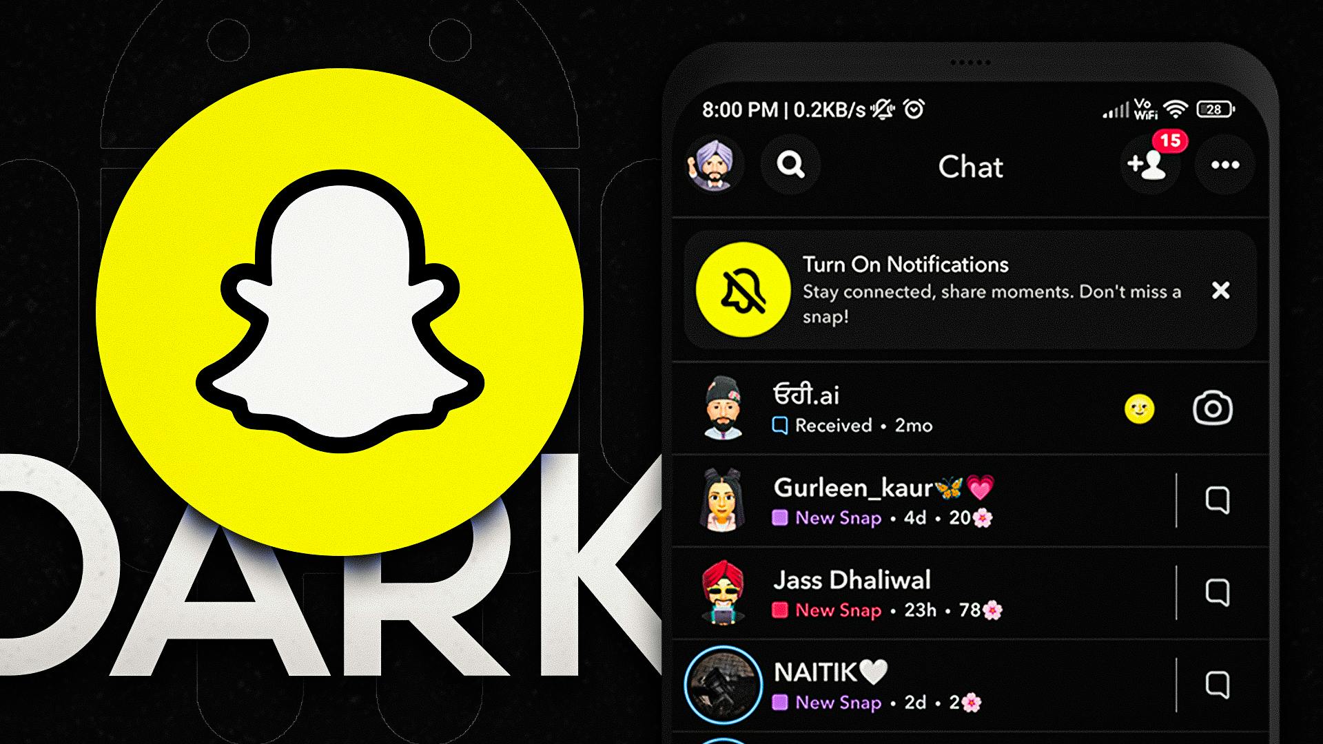 How to Enable Snapchat Dark Mode in Android || SnapEnhance Setup Using Shizuku